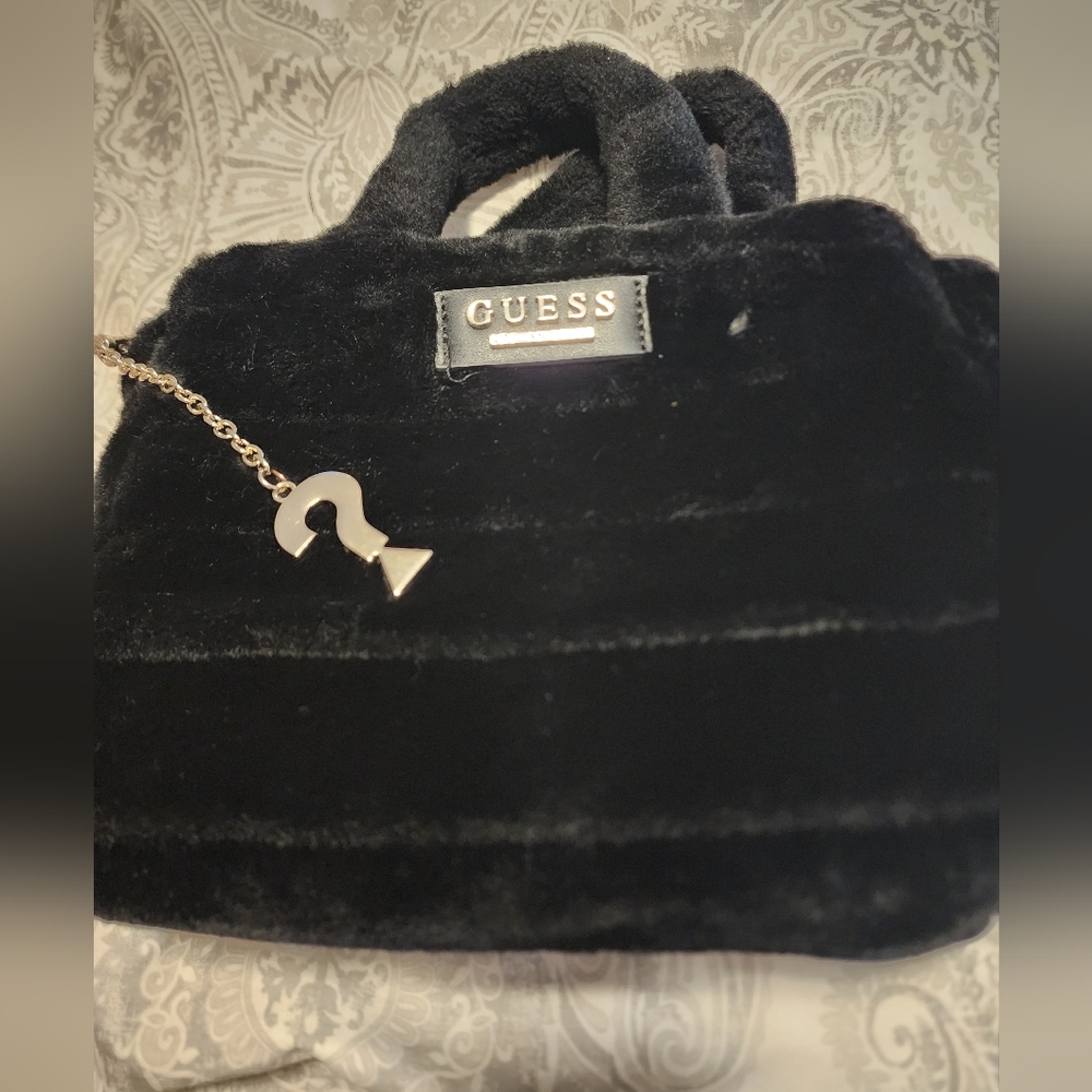 Furry Black Guess Purse